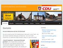 Tablet Screenshot of cdu-buerstadt.de